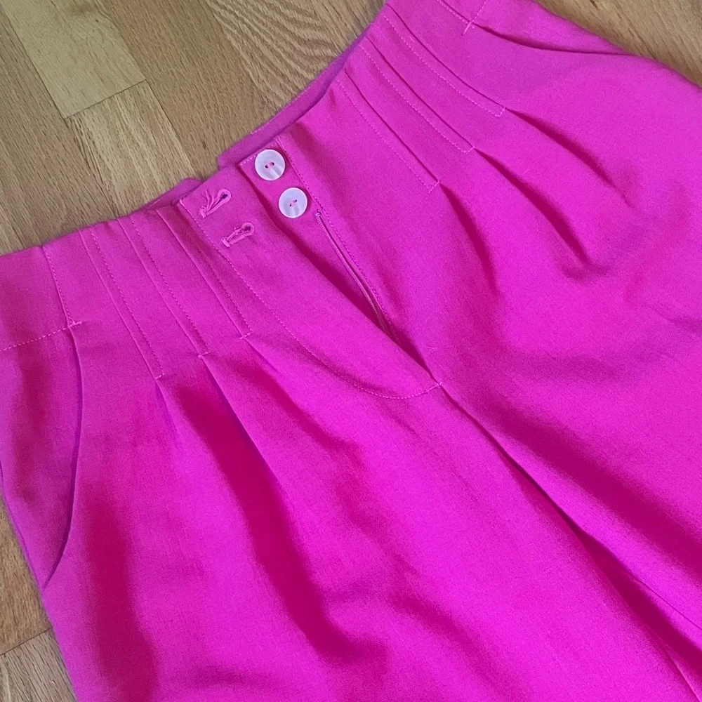 Anthropologie Pink Wide-Leg Pants